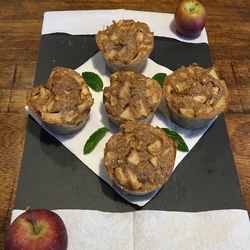 Muffins aux pommes.